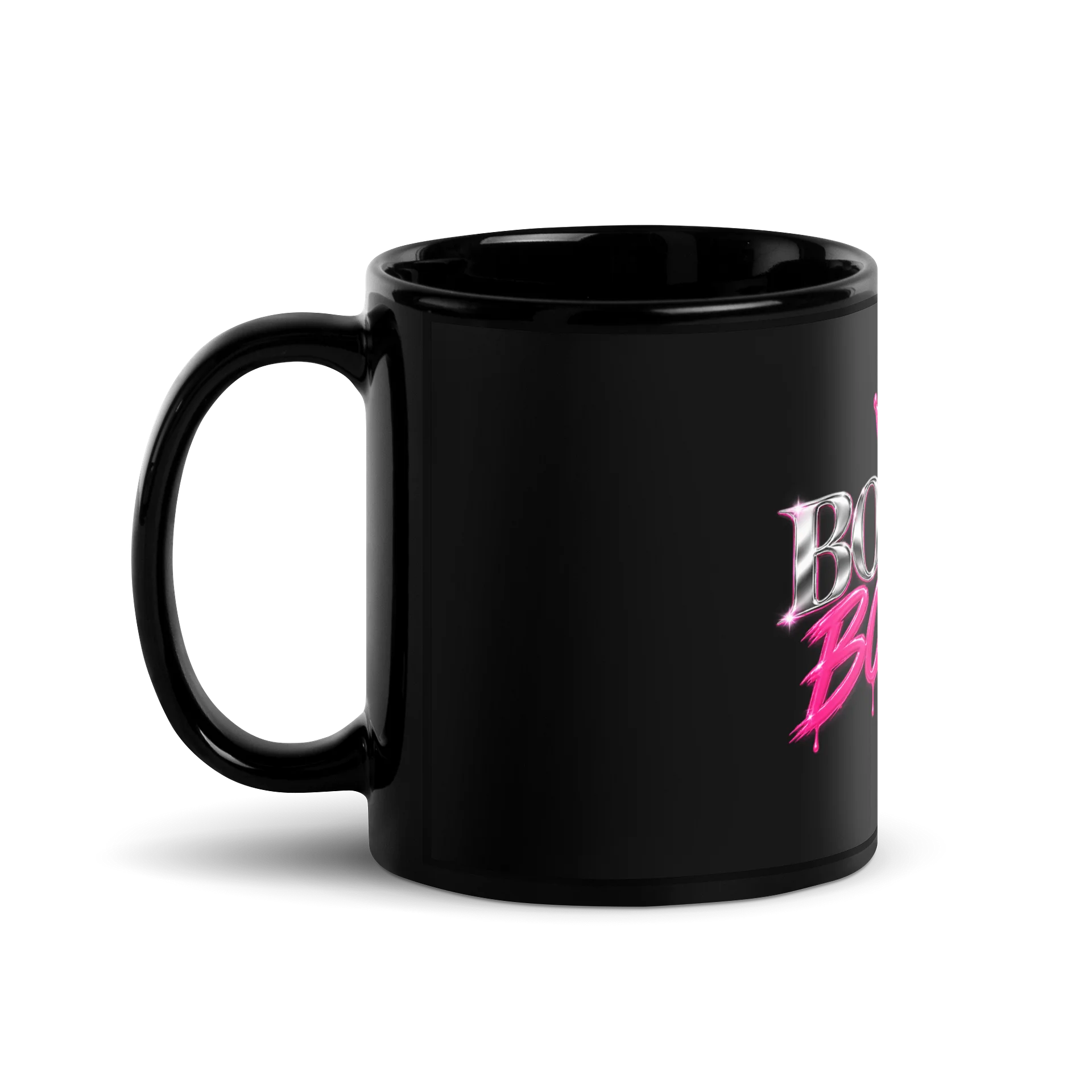Bossy & Boujee Pink Crown Glossy Mug product image (1)