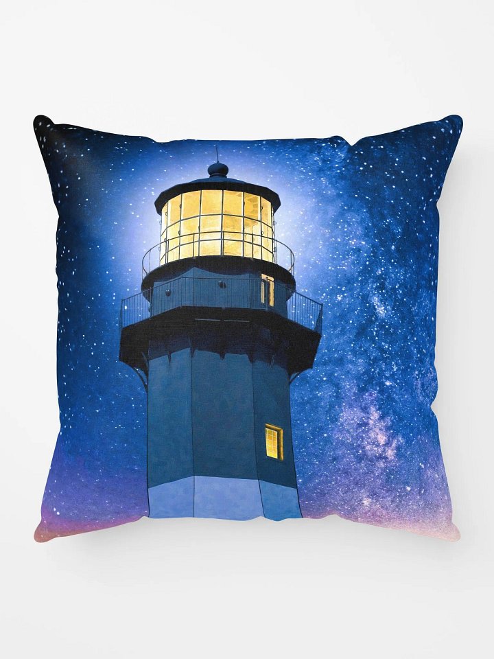 Tybee Island Lighthouse - Starry Night Throw Pillow product image (1)