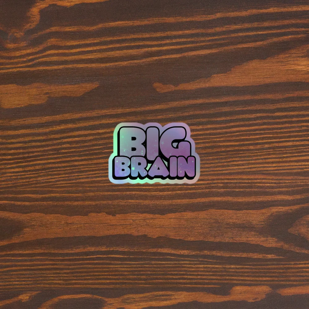 Big Brain Holographic Sticker product image (3)