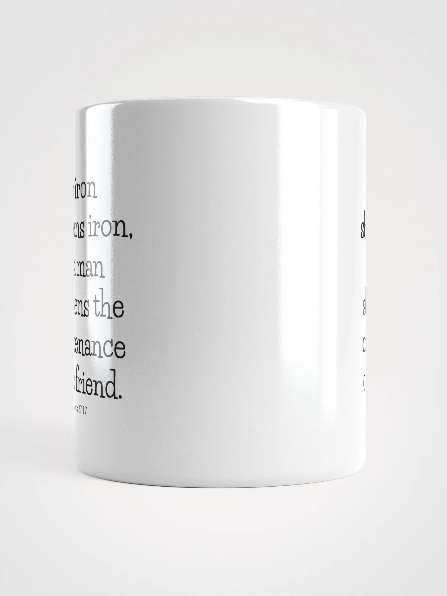 As Iron Sharpens Iron So A Man Sharpens The Countenance Proverbs 27:17 White Glossy Mug 11/15/20oz product image (5)