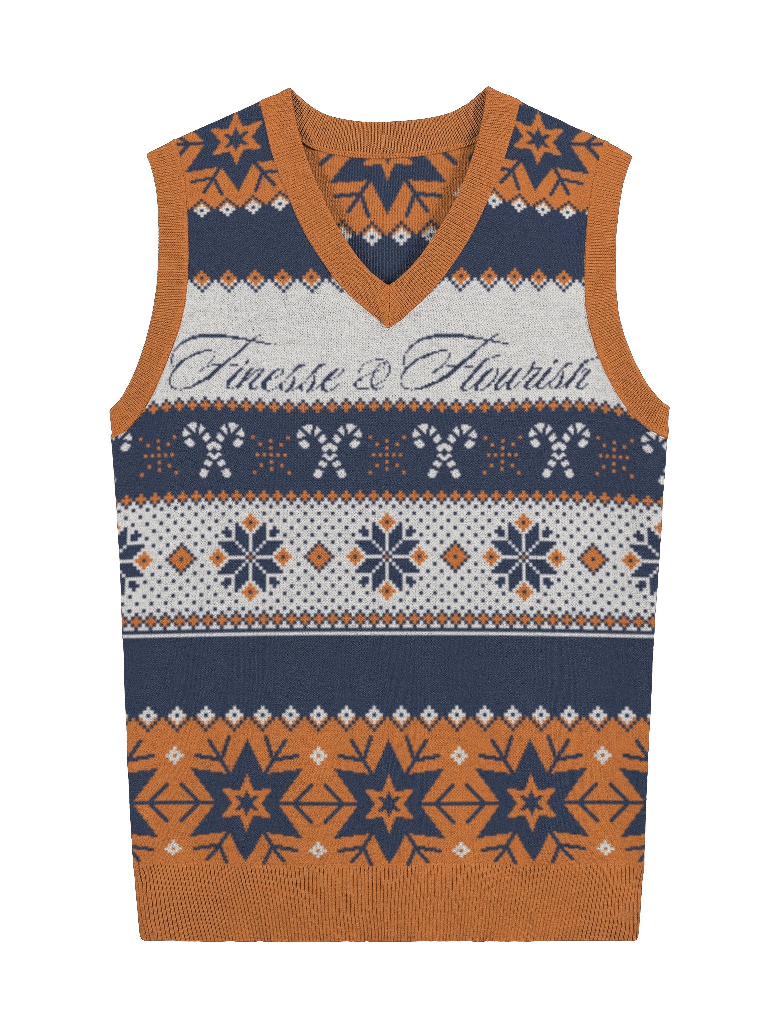 F&F Script Knitted V-Neck Vest (ORG) product image (1)