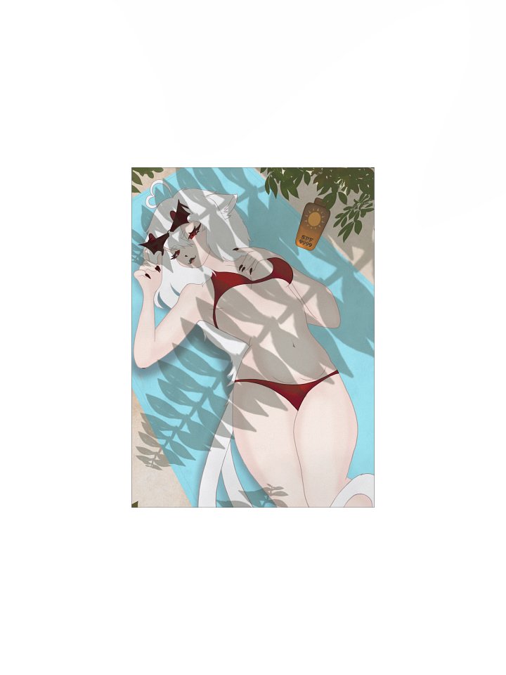 Summer Neko Towel Lay Poster product image (1)