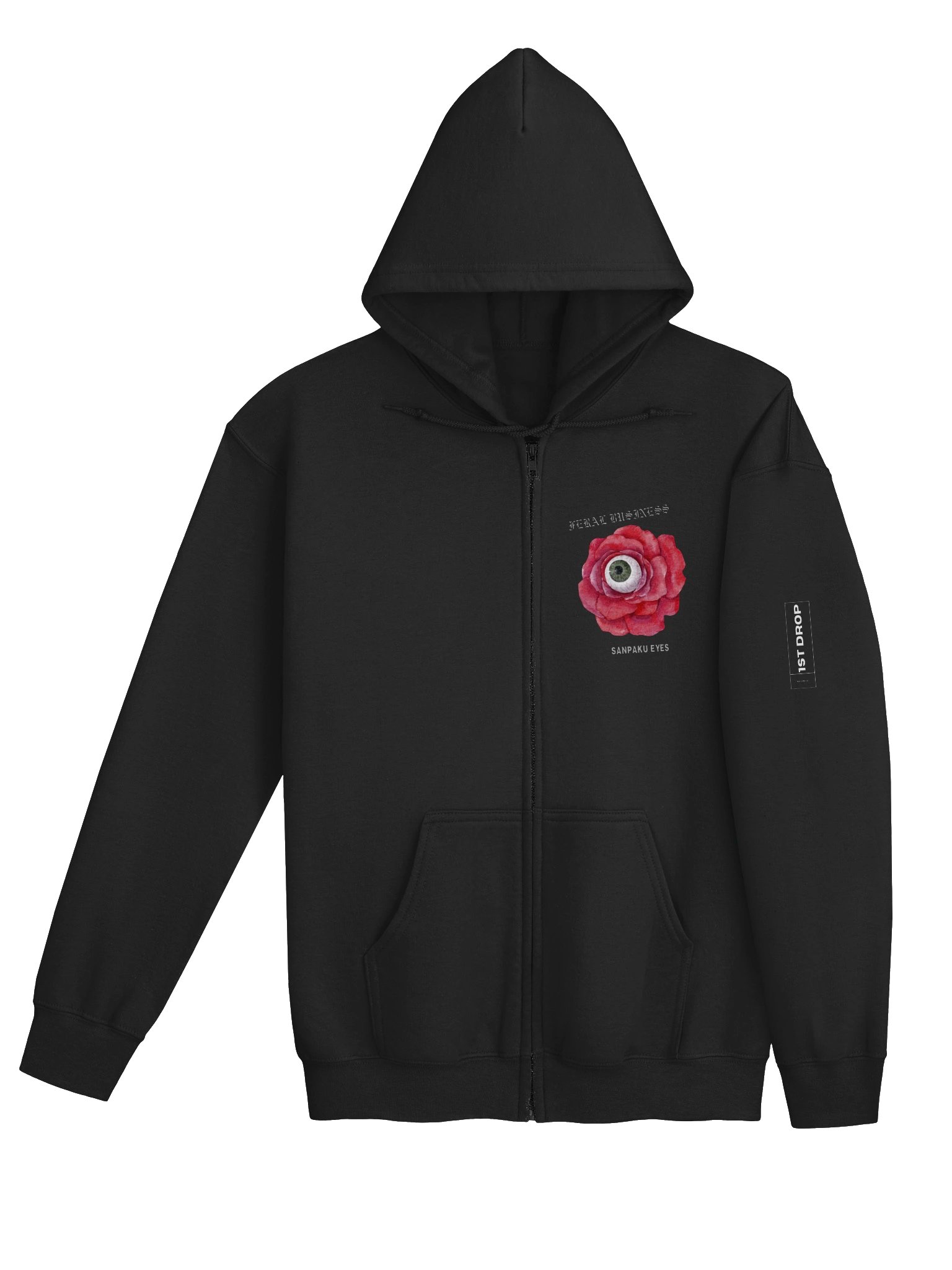 Feral Business - Sanpaku Eyes Zip Hoodie product image (4)