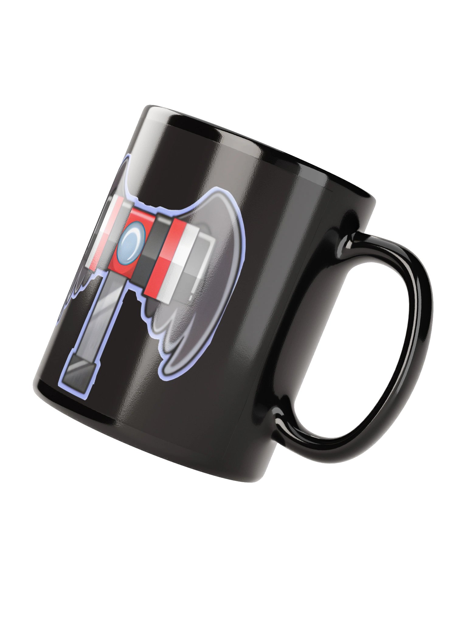 Winged Hammer Black Glossy Mug product image (3)