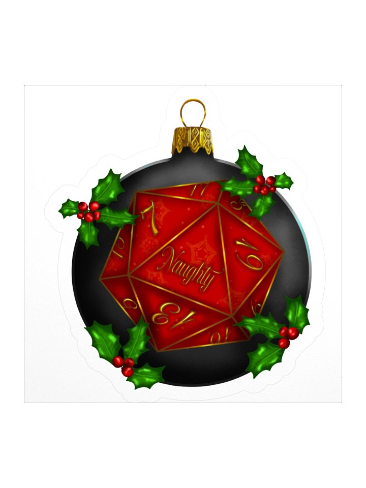 Naughty D20 Ornament Sticker product image (1)