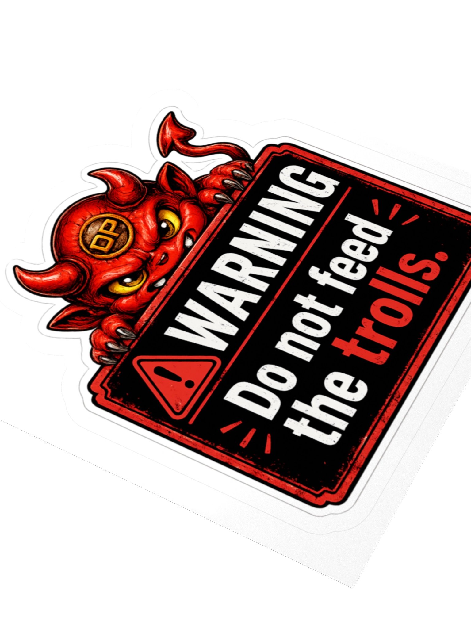 Dont be a troll 3" x 3" sticker product image (3)