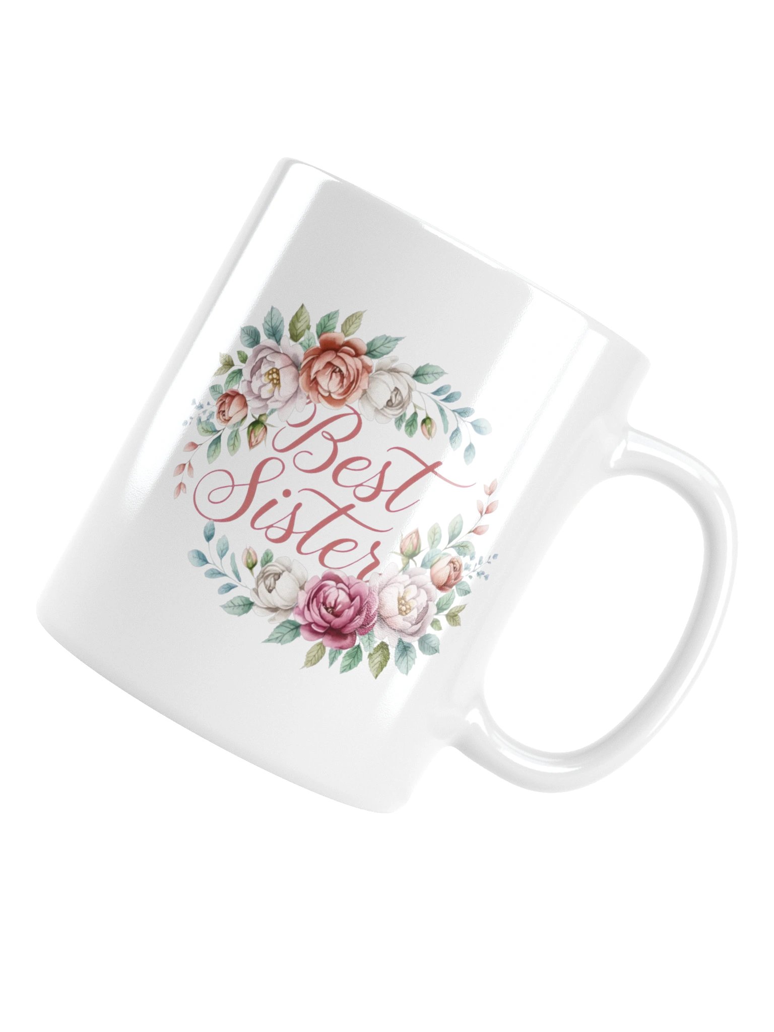 Colorful Best Sister Floral Coffee Mug product image (6)