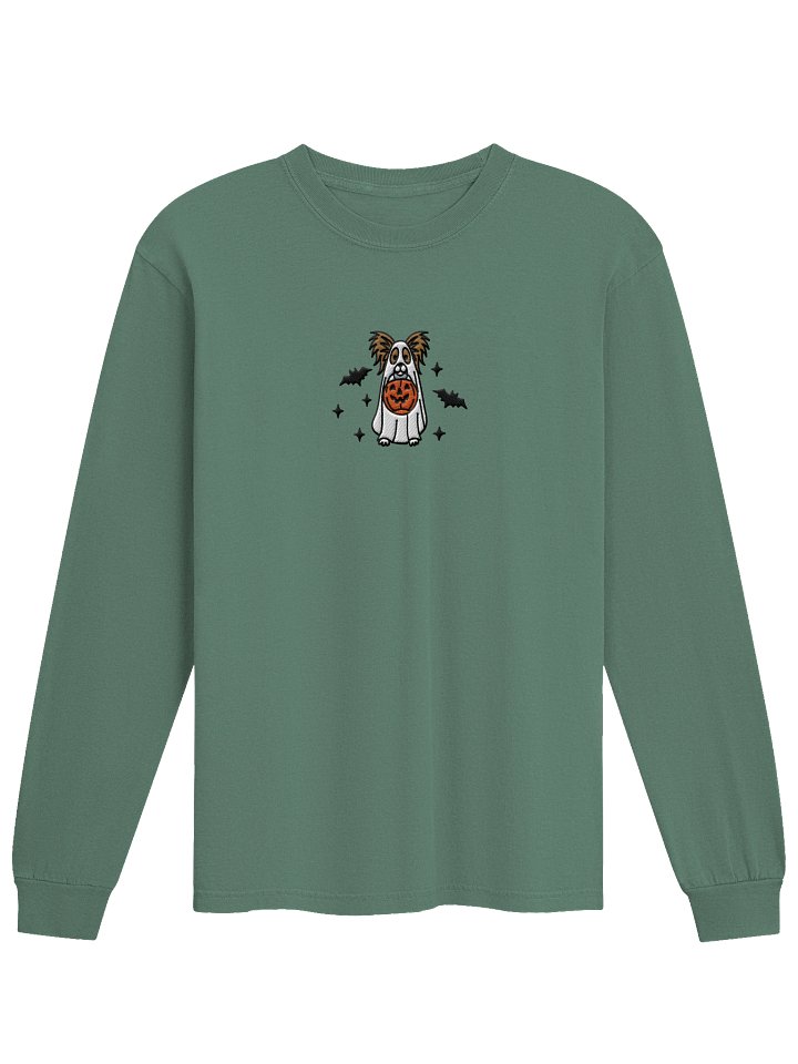 Halloween Papillon(Brown) Embroidered Long-Sleeve T-Shirt product image (25)