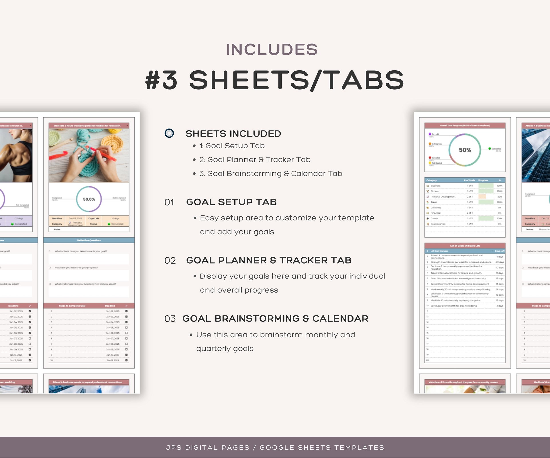 Goal Planner and Tracker, Google Sheets Template product image (2)