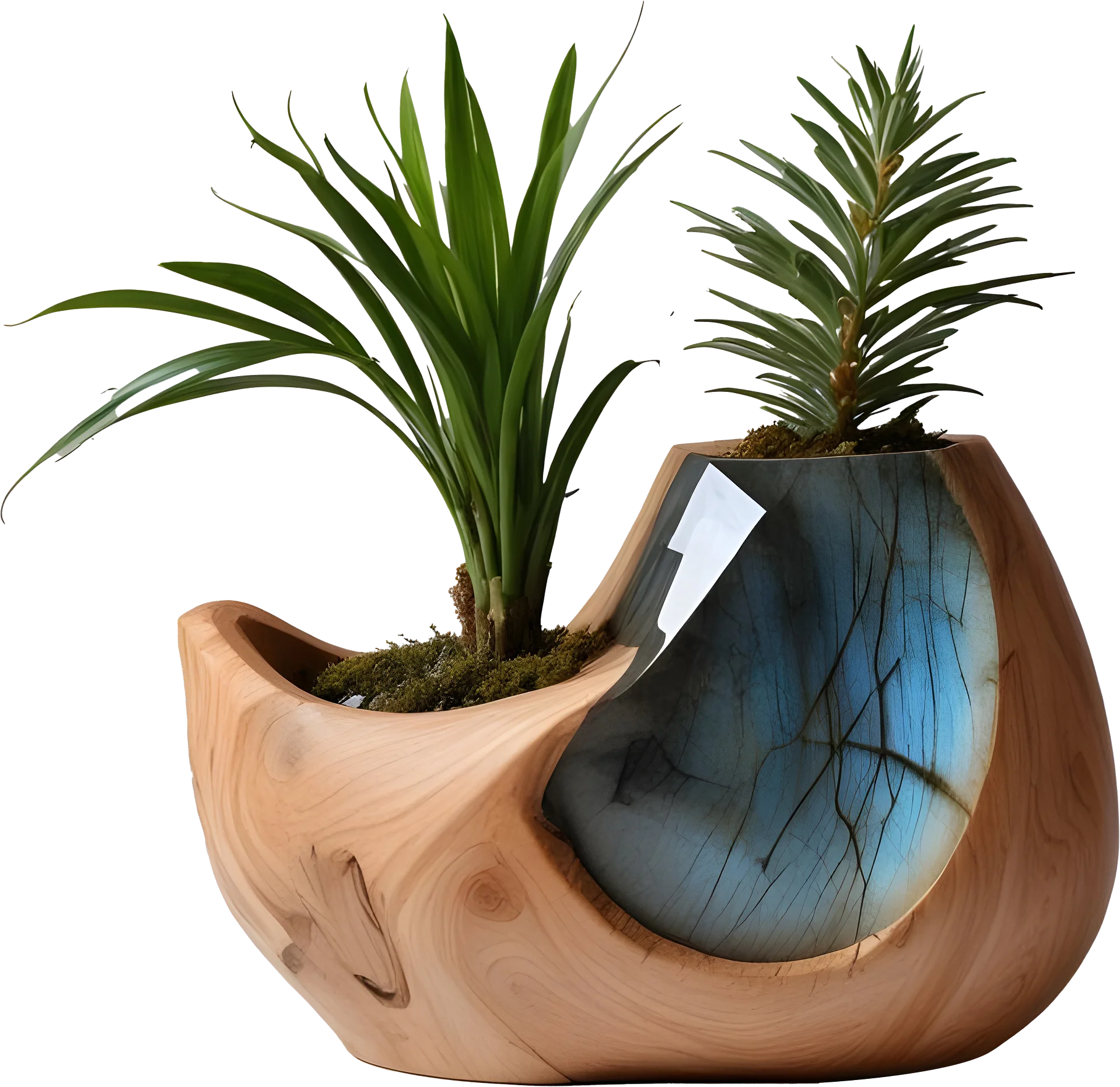 Celestial Grace – Boho Chic Dual Planter PNG product image (1)