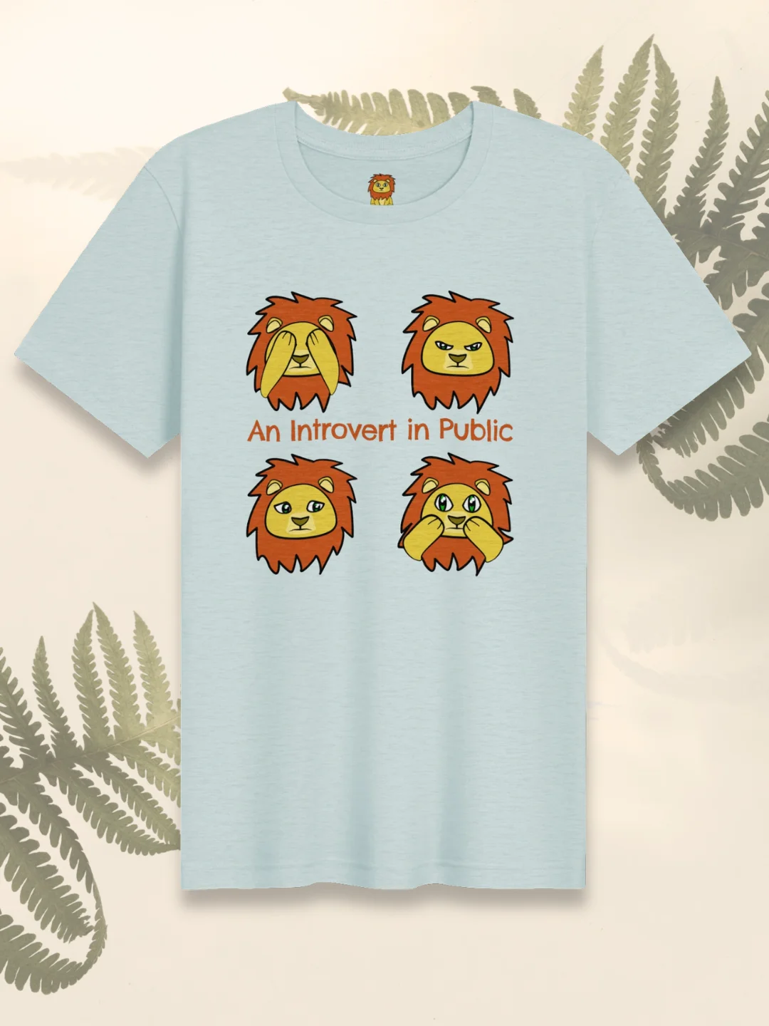 An Introvert in Public – Lonely Lion T-Shirt product image (1)