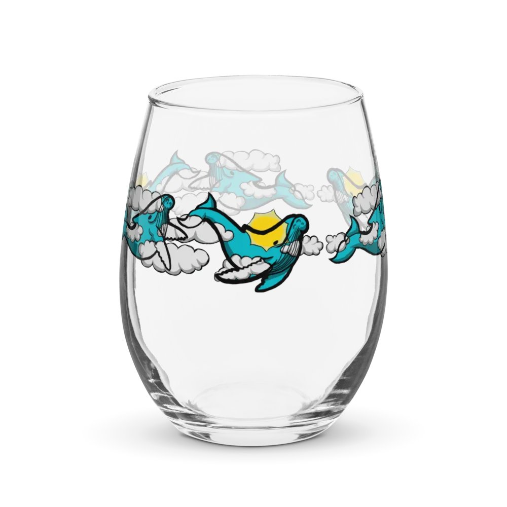 sky humpback whale stemless wine glass product image (4)
