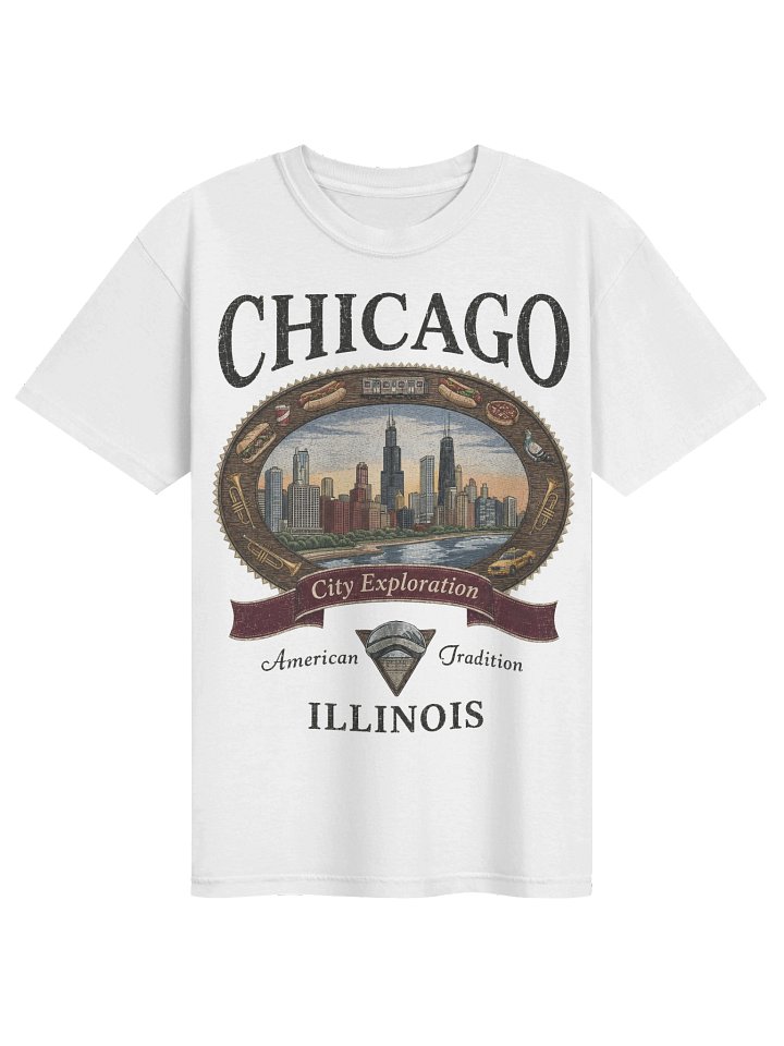 Vintage Chicago Shirt, Illinois Graphic Tee, Comfort Colors 1717 Windy City Travel Souvenir T-Shirt product image (27)
