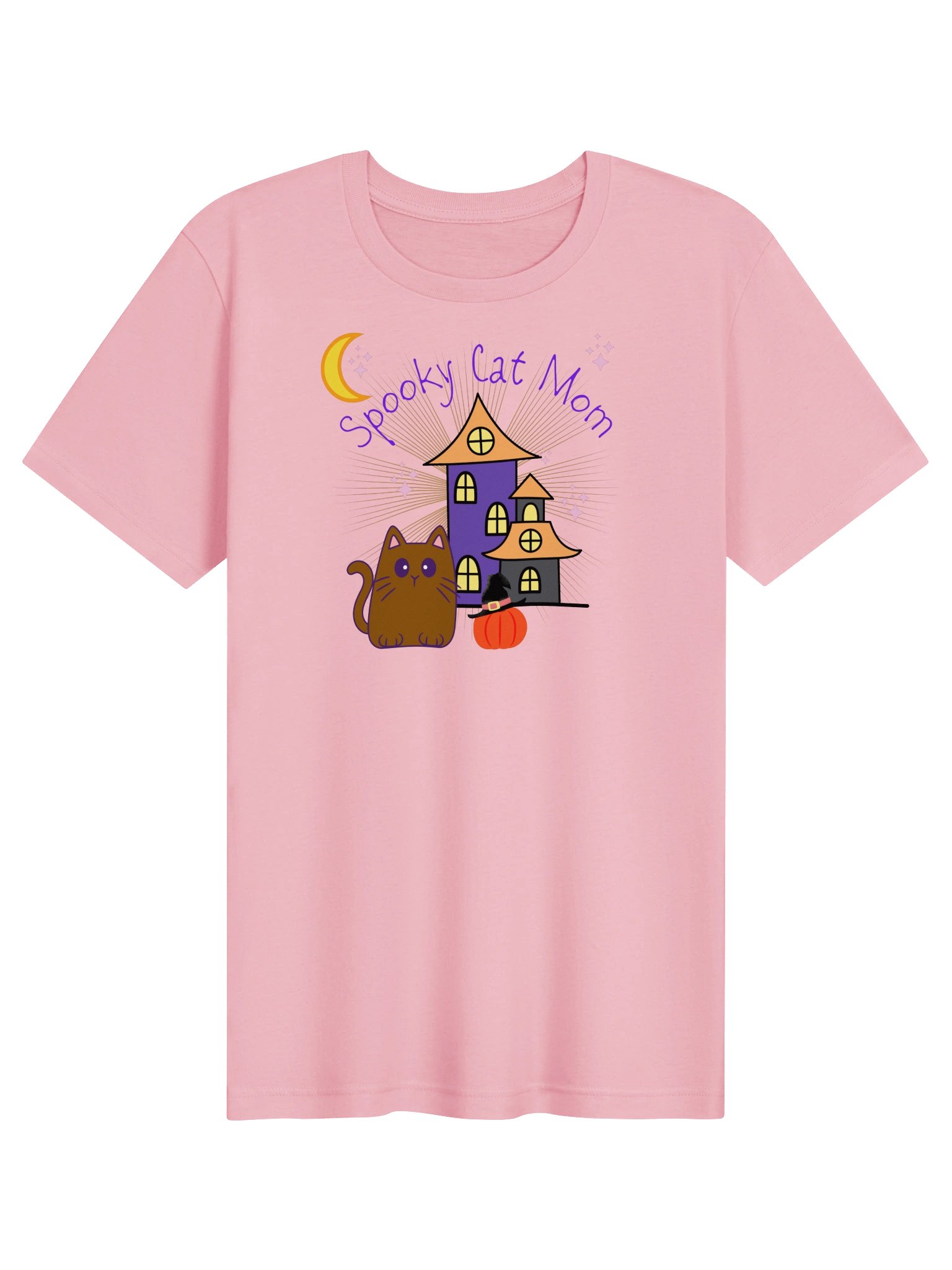 Spooky Cat Mom Halloween Tee product image (11)