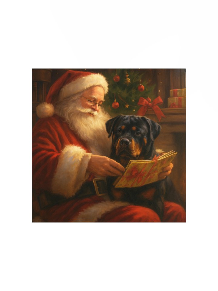 Rottweiler Santa's Storytime Poster product image (3)