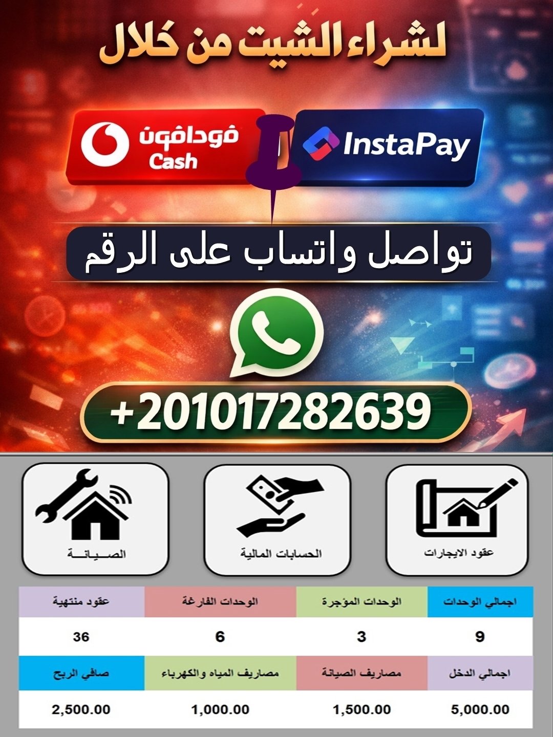 برنامج اكسل جاهز للايجارات والعقارات والاستثمار العقاري product image (1)