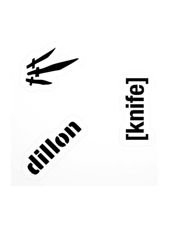 [knife] , triblade and dillon sticker product image (1)