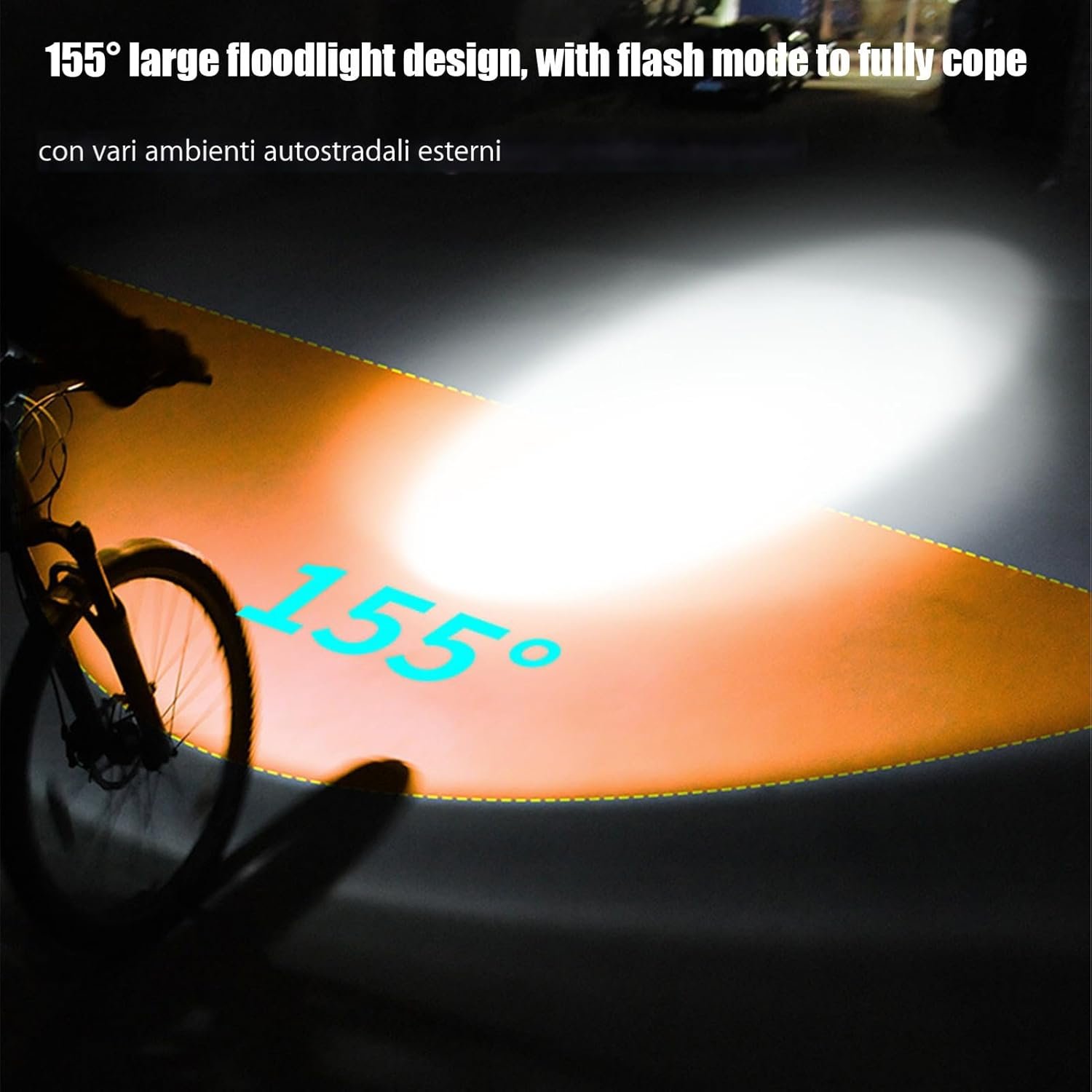 Ultra-Bright Solar Powered LED Bicycle Light (1200LM) product image (6)