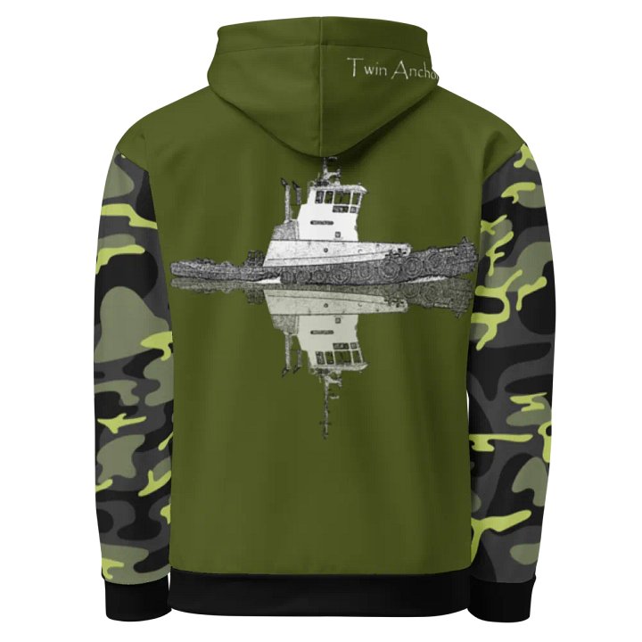 Tug Westrac & Reflection (Camouflage & Green) – Performance Marine Wear | Twin Anchor Apparel North Current Line product image (1)