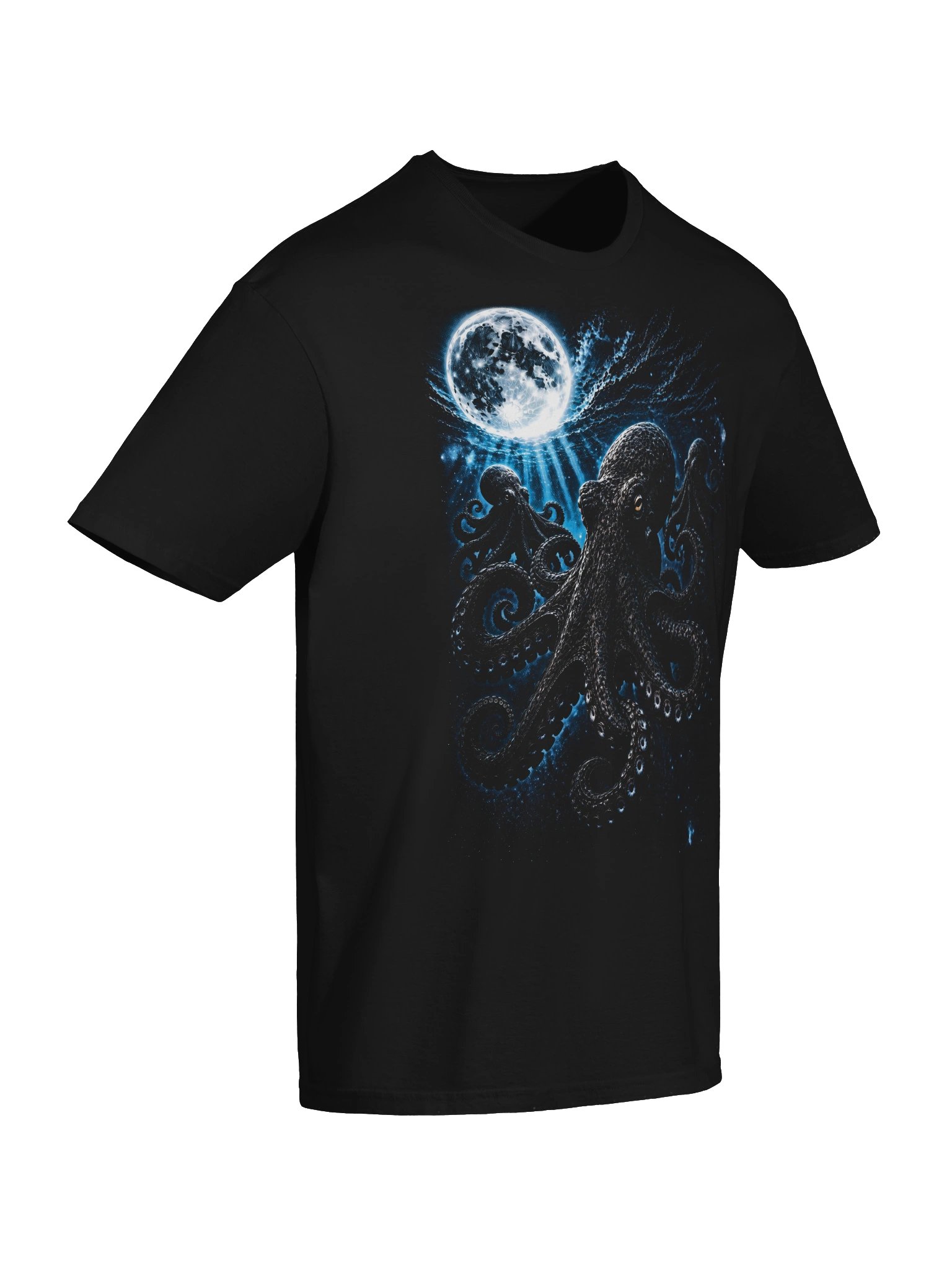 Giant Octopus Howling Moon Tshirt | Legendary Wildlife Shirt product image (5)