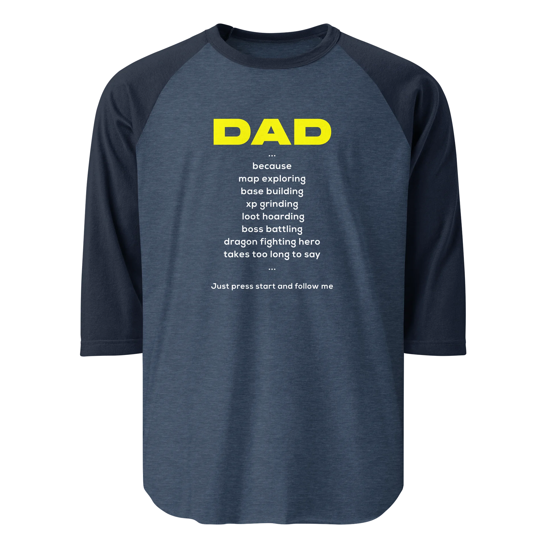 DAD Bold Raglan Tee — The Dad Plays product image (1)