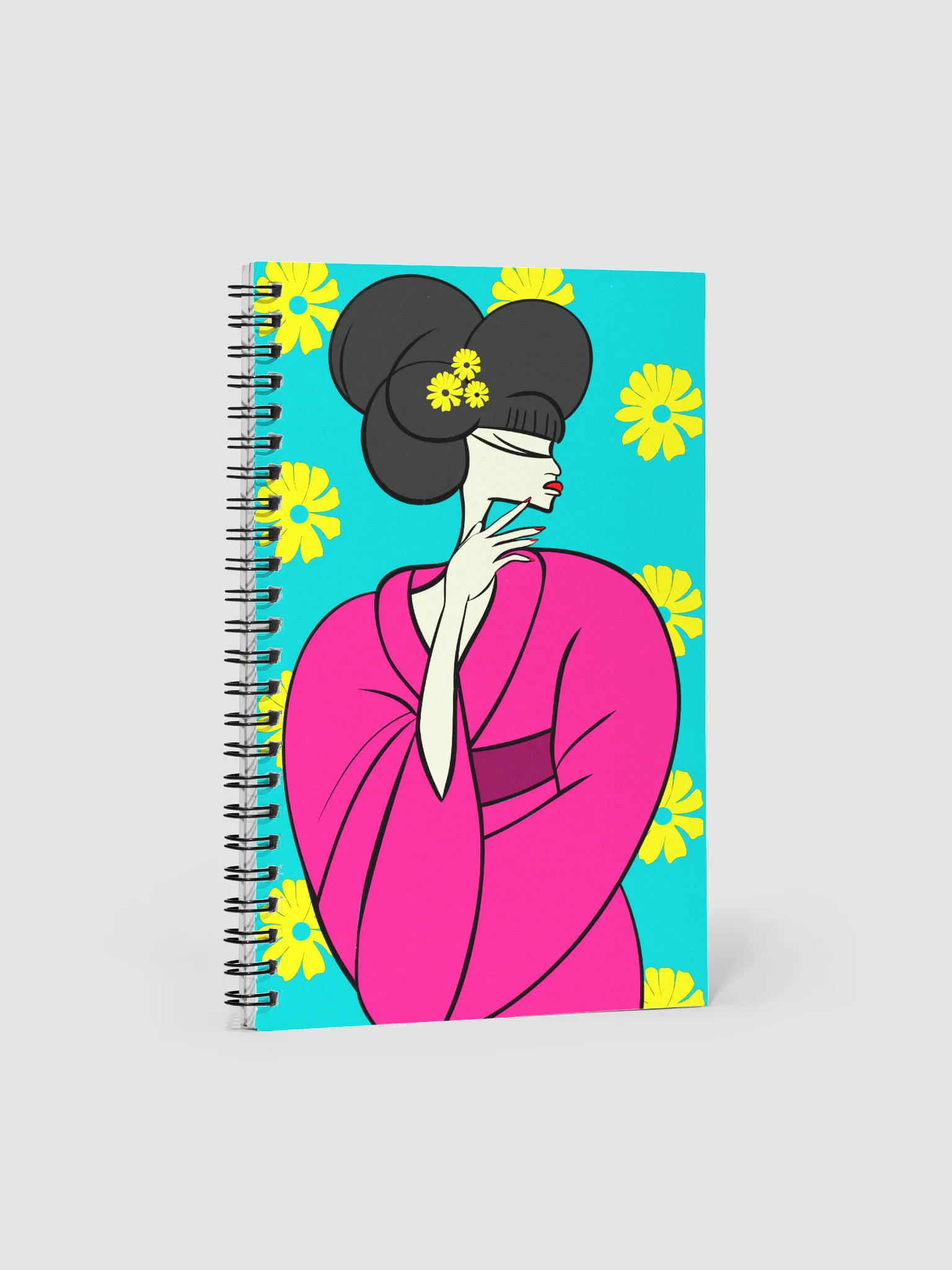 Spiral Notebook: The Confident Geisha, bold colorful notebook product image (1)