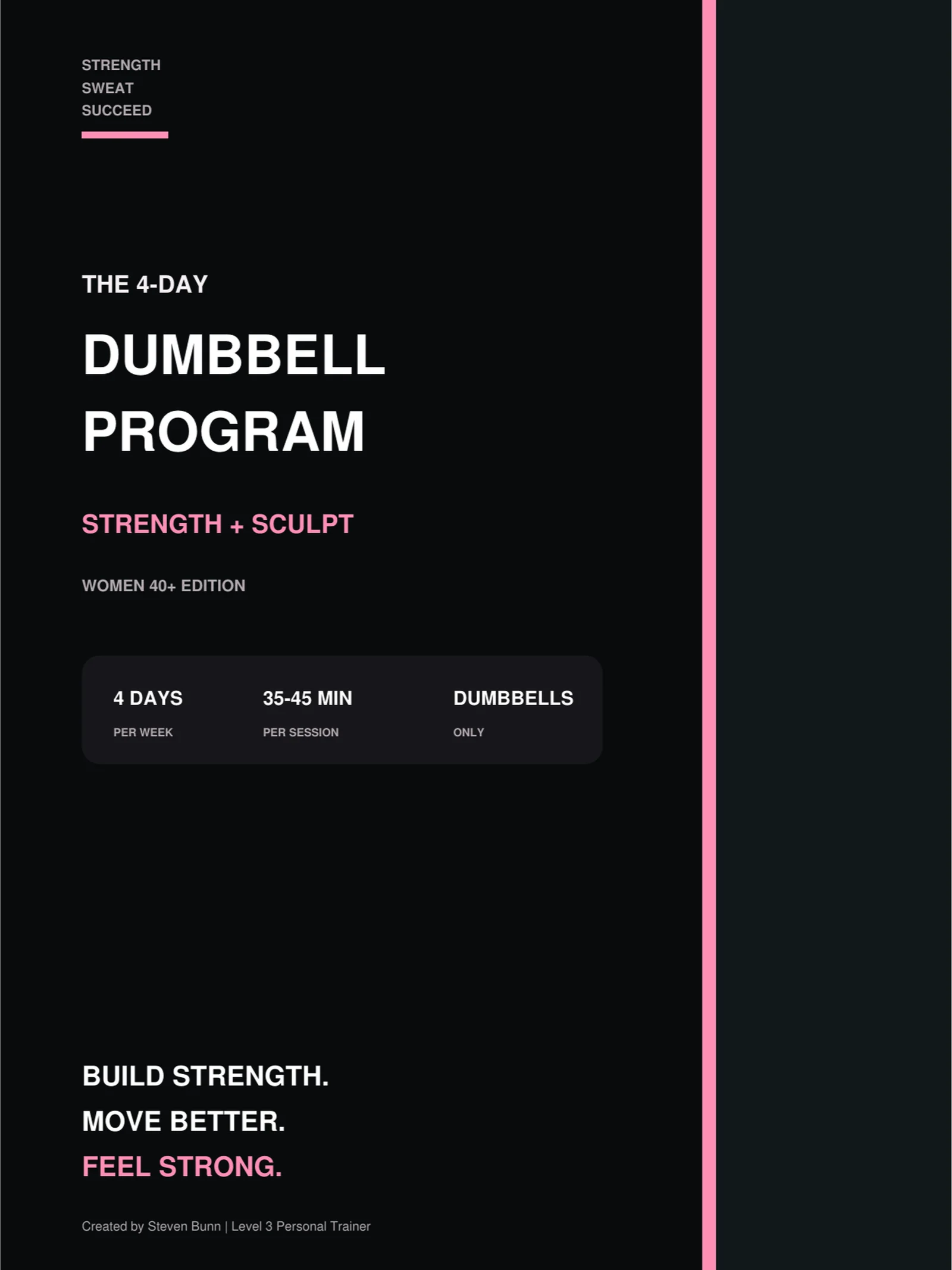 4-Day Dumbbell Strength & Sculpt Plan for Women Over 40 product image (1)