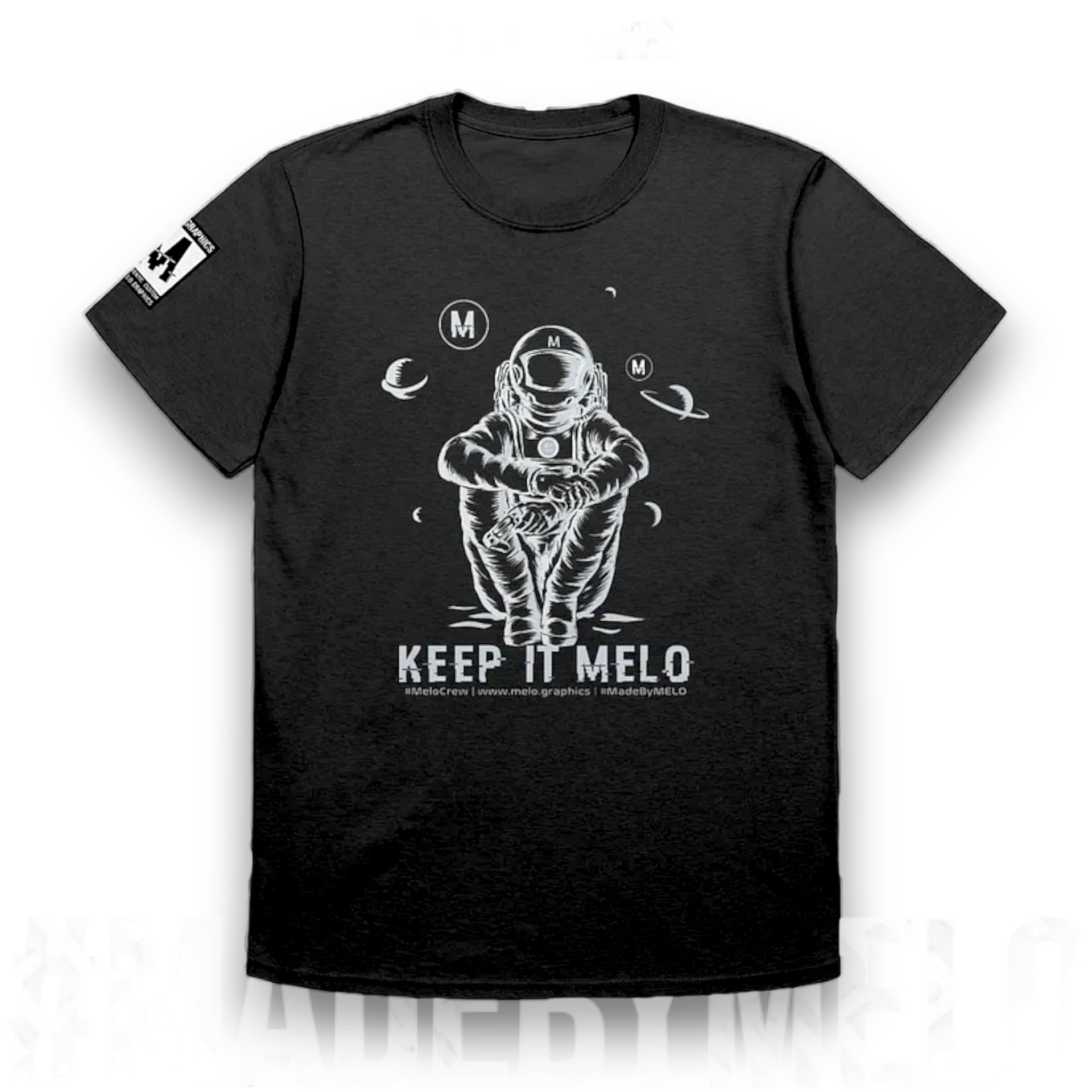 #MeloCrew Vibes: White - Basic T-Shirt | #MadeByMELO product image (1)