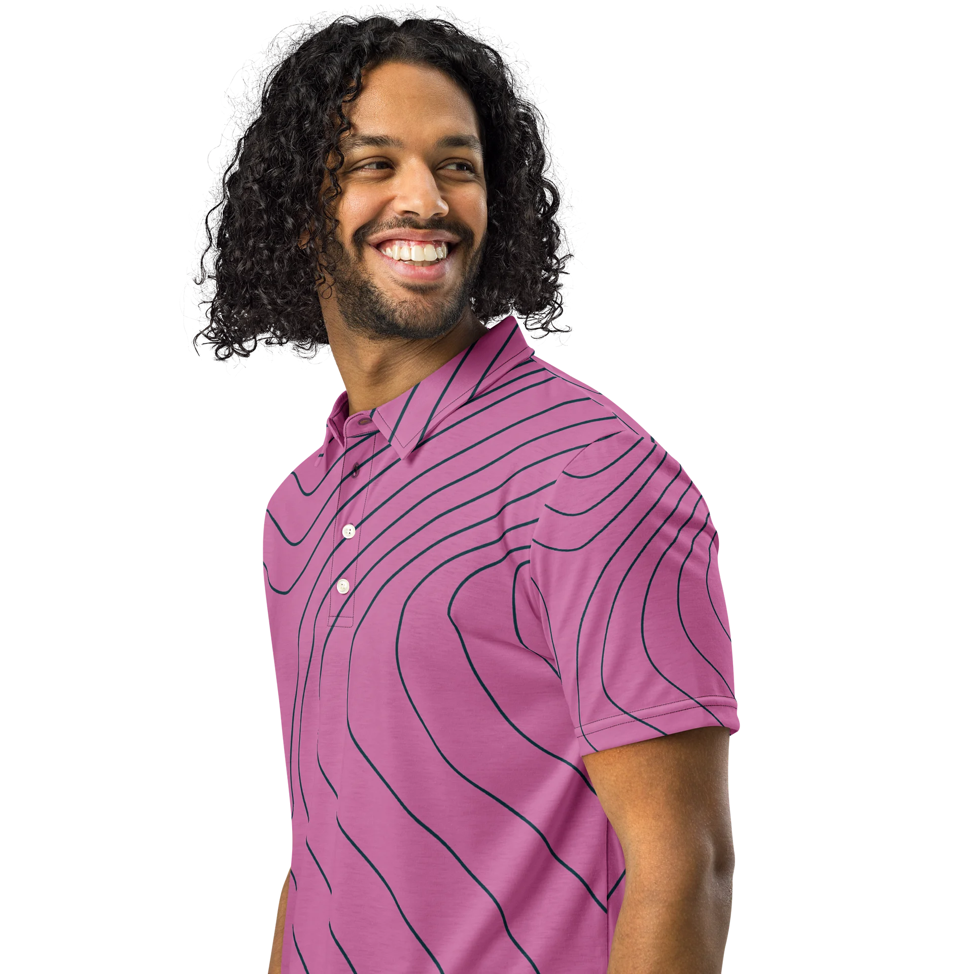 F&F Topo Slim Fit Polo Shirt (PNK) product image (2)