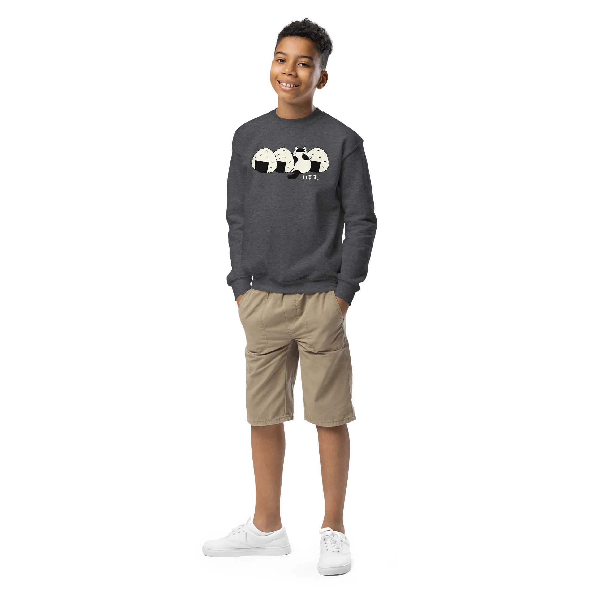Rice Ball Cat - Unisex Youth Sweatshirt product image (2)