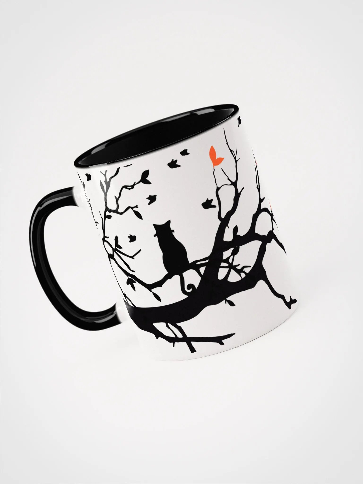 Whimsical Tree Branch Ceramic Mug with Color Inside product image (9)