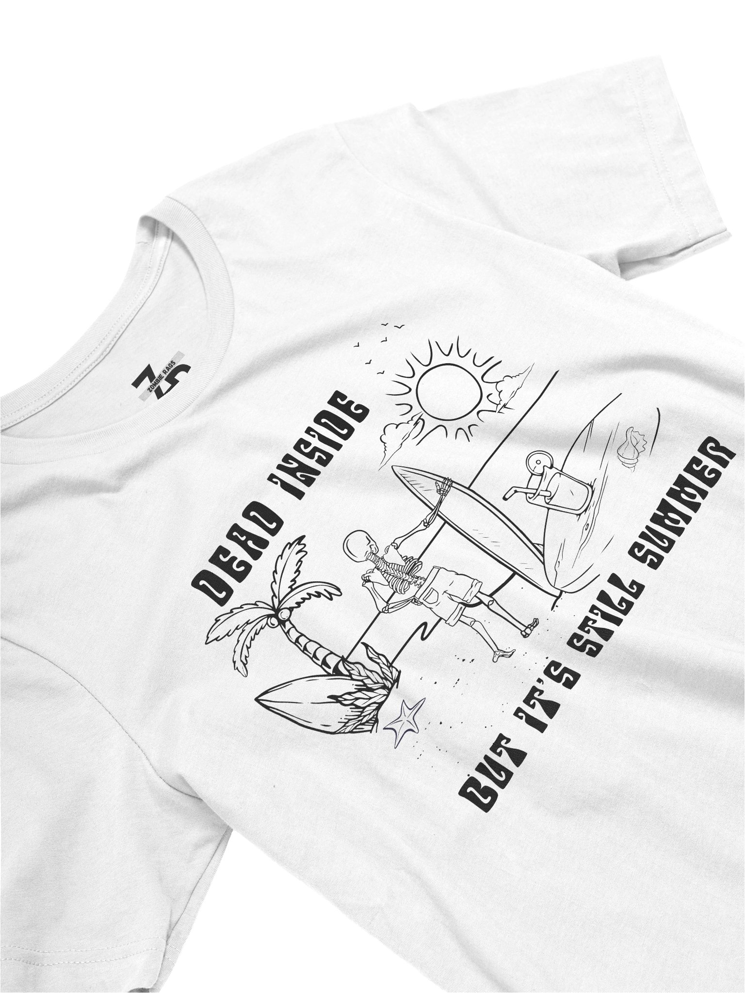 Dead Inside But It's Still Summer — Skeleton Surf T-Shirt product image (3)