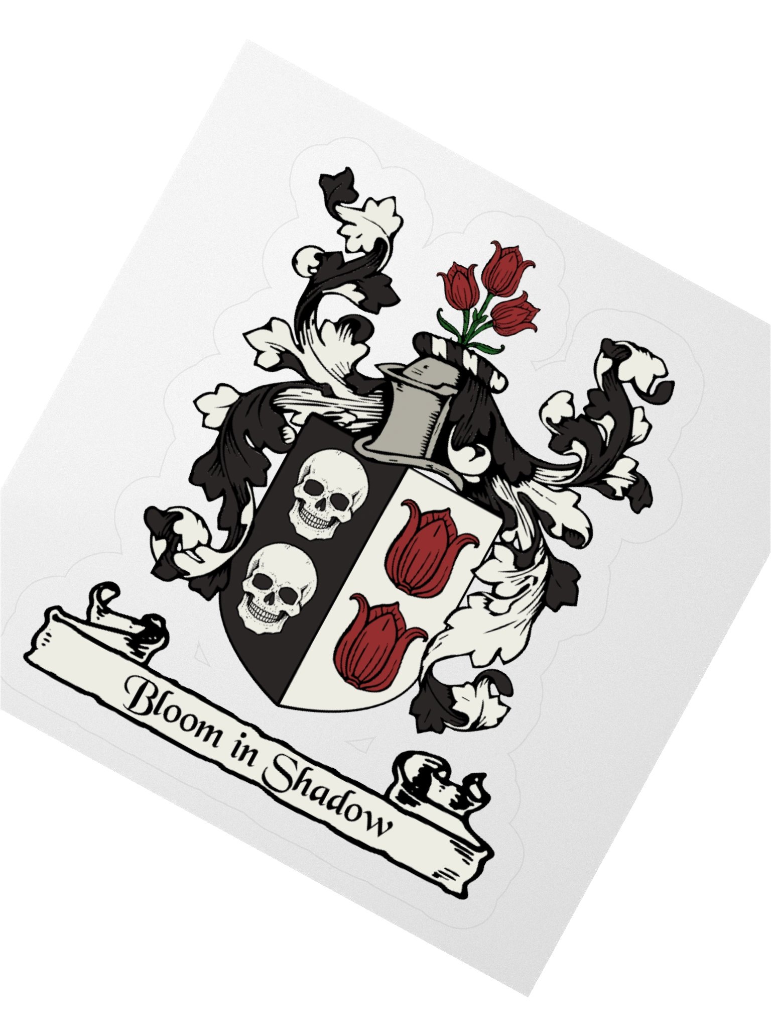 Bloom in Shadow Coat of Arms Kiss Cut Sticker product image (5)