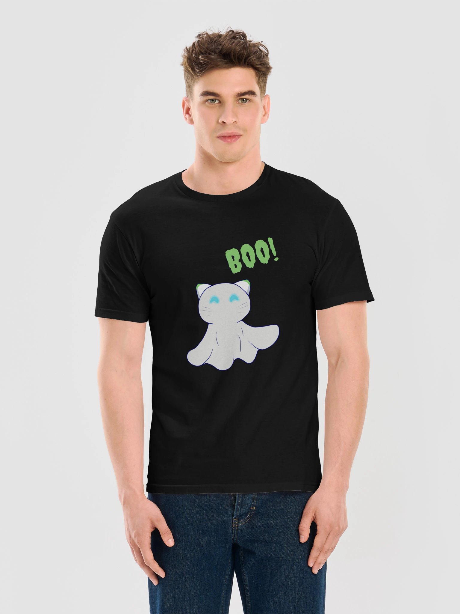 BOO! Ghost Catbot T-Shirt product image (54)