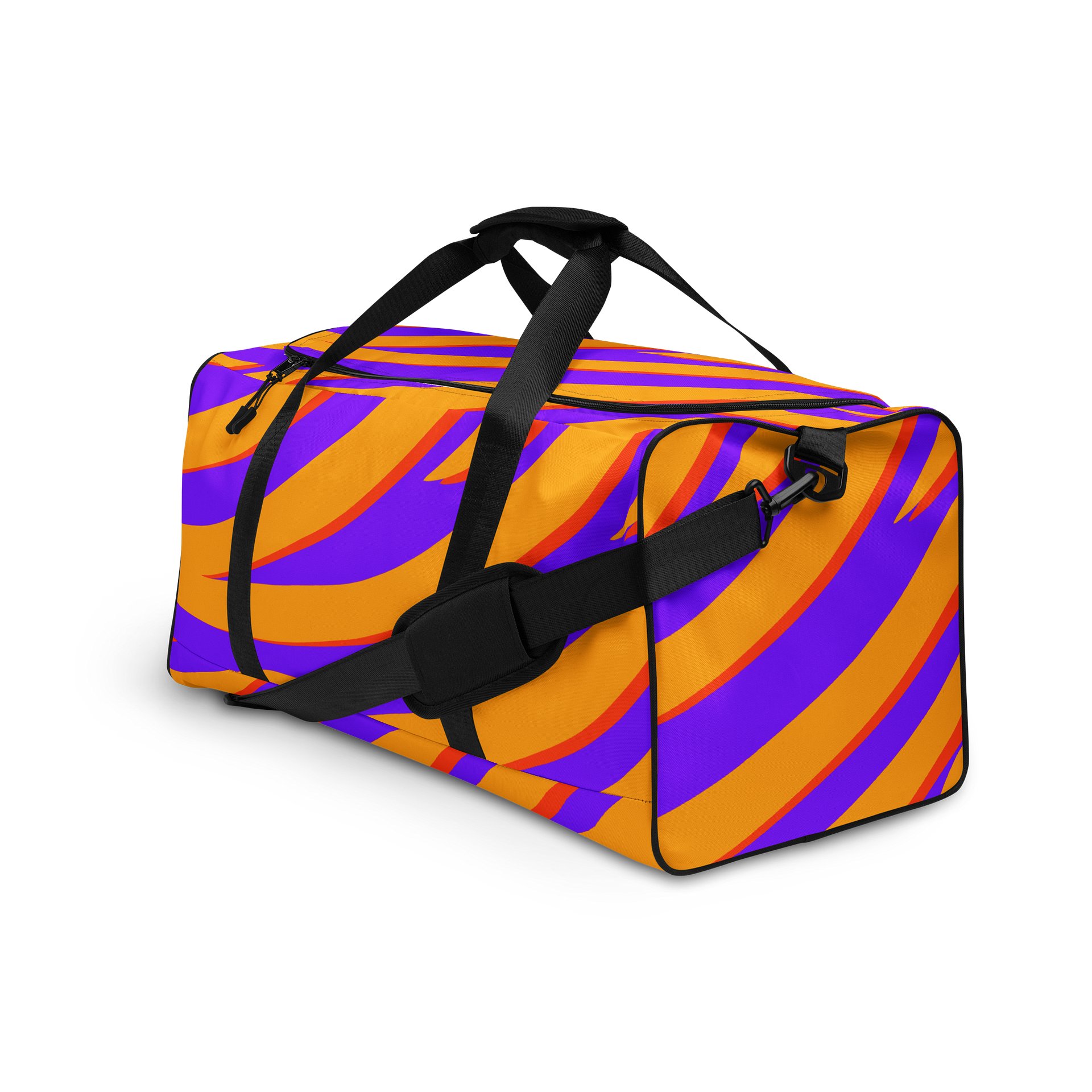 Tiger Print Duffle Bag – Orange Purple product image (3)
