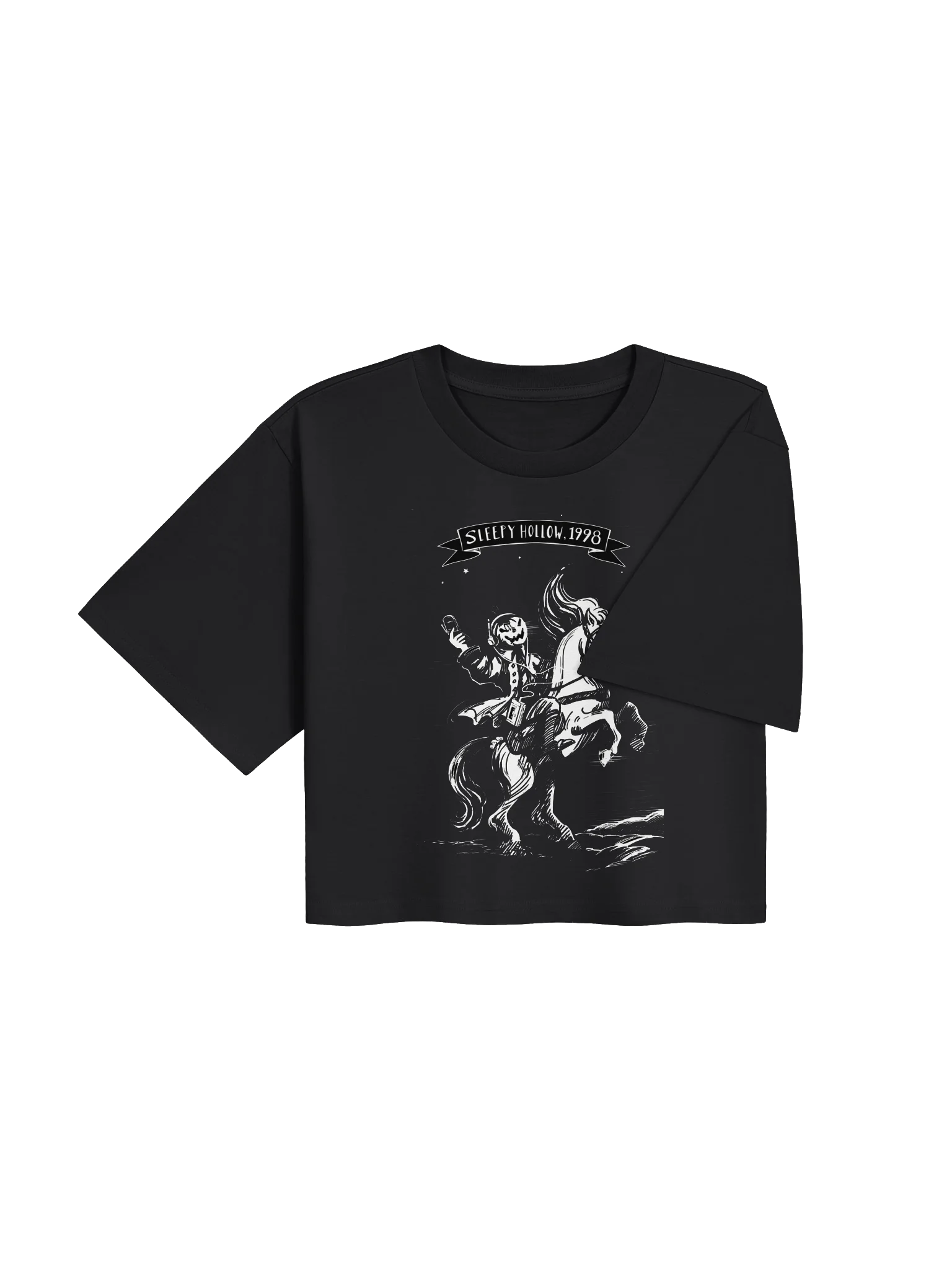 “Sleepy Hollow, 1998” Woodcut Crop Top product image (4)