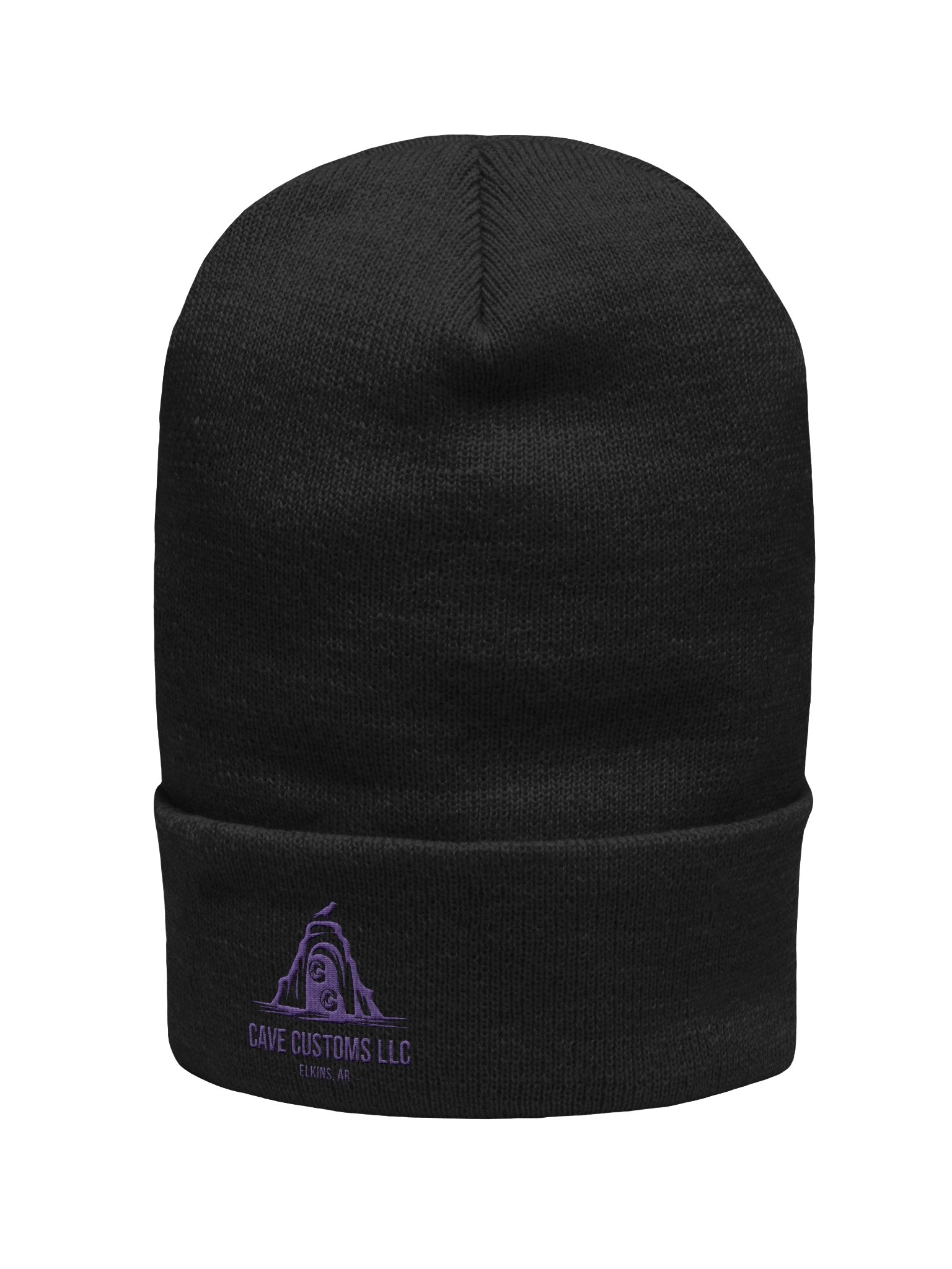 Cave Customs Purple Logo Cuffed Beanie product image (1)