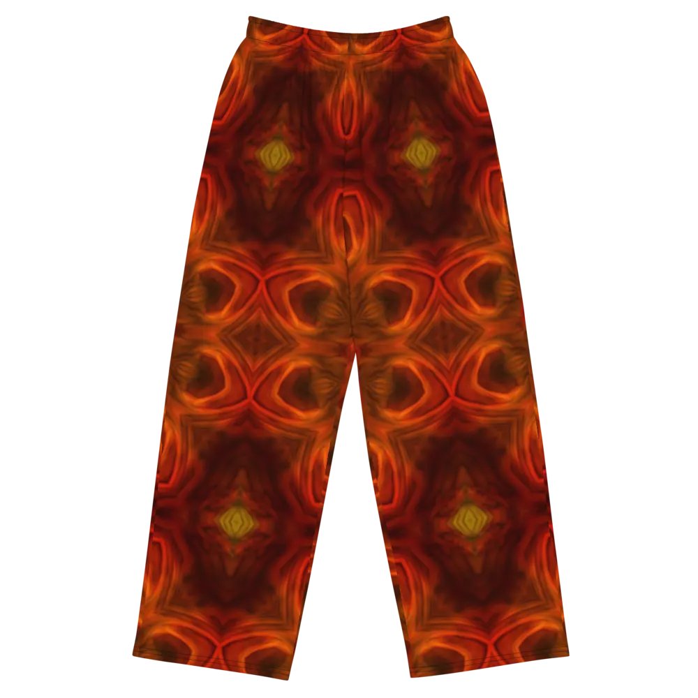 Orange Soft Kaleidoscope Wideleg Pants product image (1)