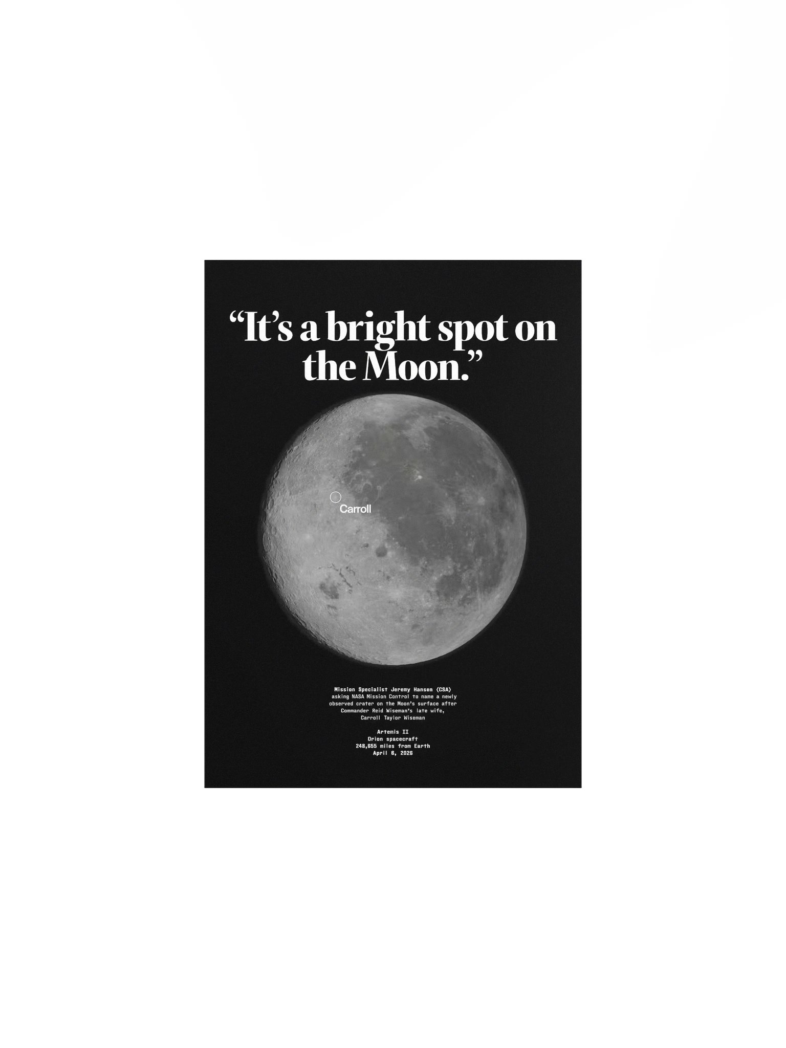 Carroll Crater Poster product image (2)