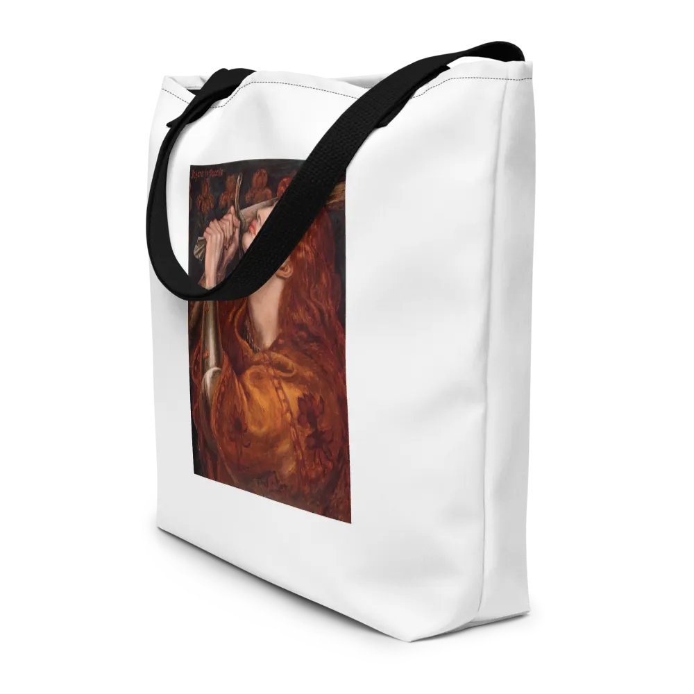 ''Joan of Arc'' by Rossetti Large Tote Bag w/ Pocket product image (4)