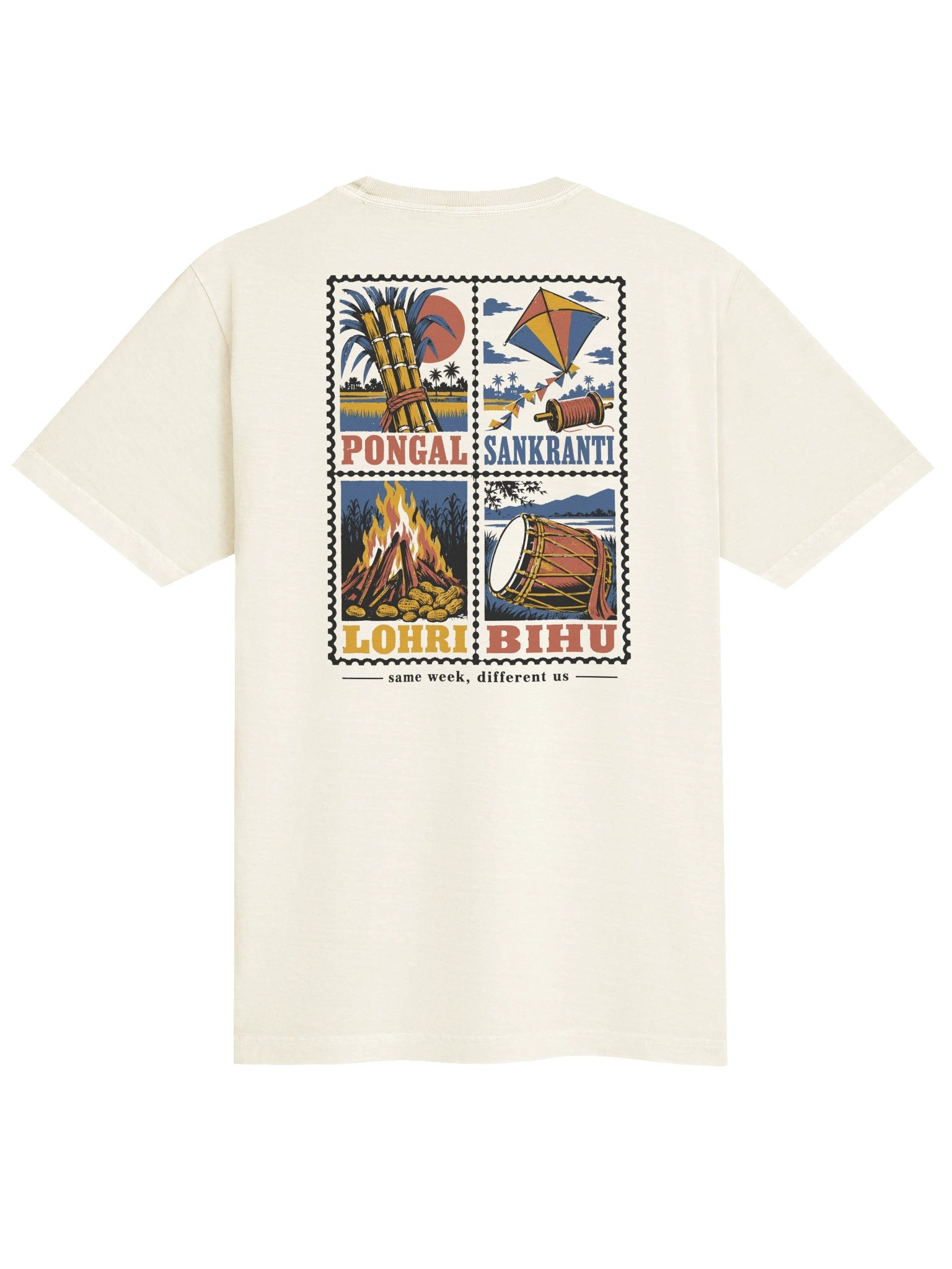 Pongal · Sankranti · Lohri · Bihu (Heavyweight Tee, Front and Back) product image (2)