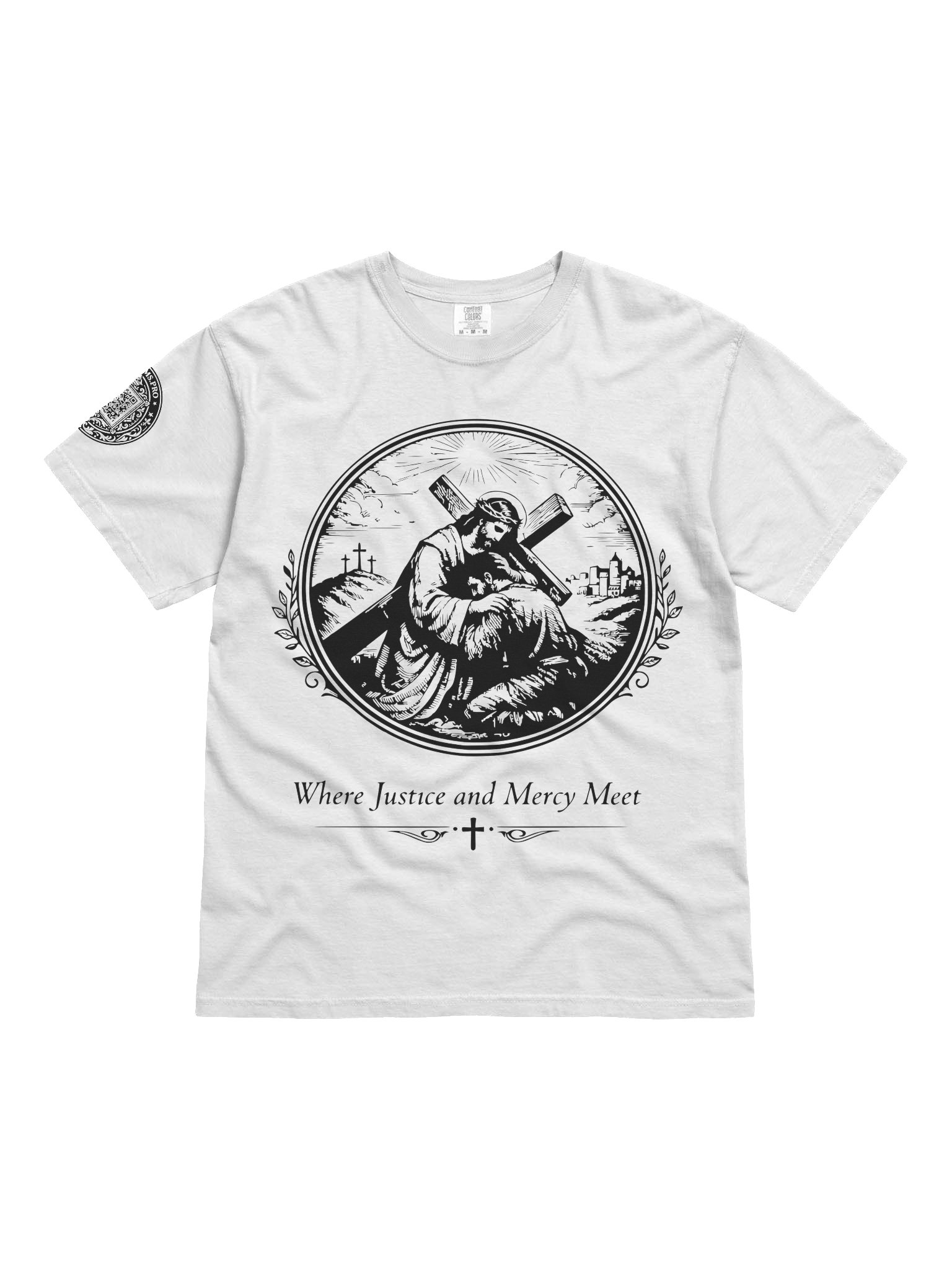 Justice Meets Mercy (Black on White/Color) product image (1)