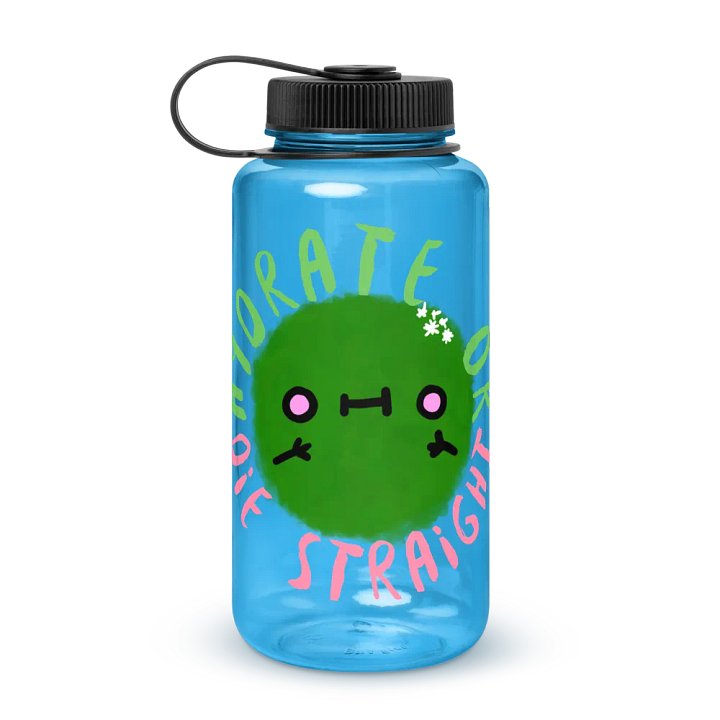 Hydrate or Die Straight Wide Mouth Water Bottle product image (3)