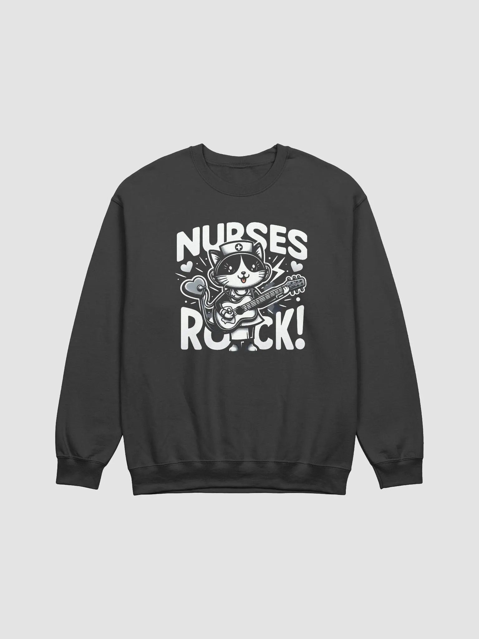 Rockin' Nurse Cat Crewneck Sweatshirt product image (3)