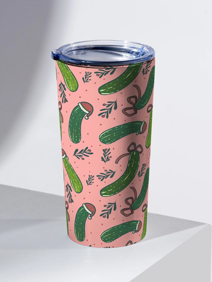 Christmas Pickles Patterned Tumbler, Pink product image (2)