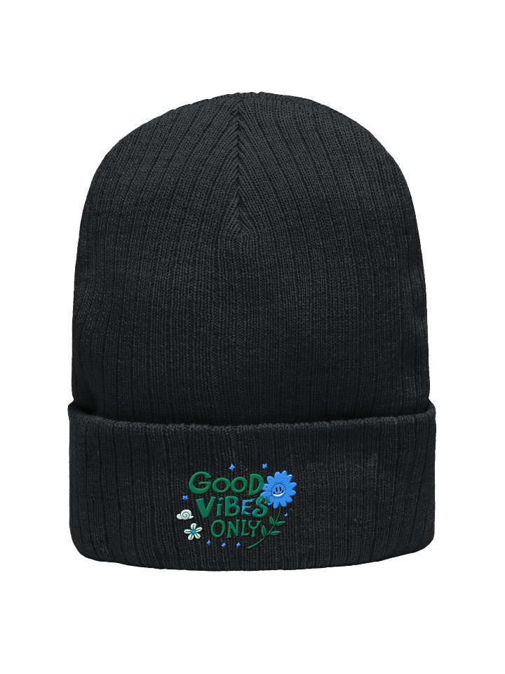 Good Vibes Ribbed Beanie product image (1)