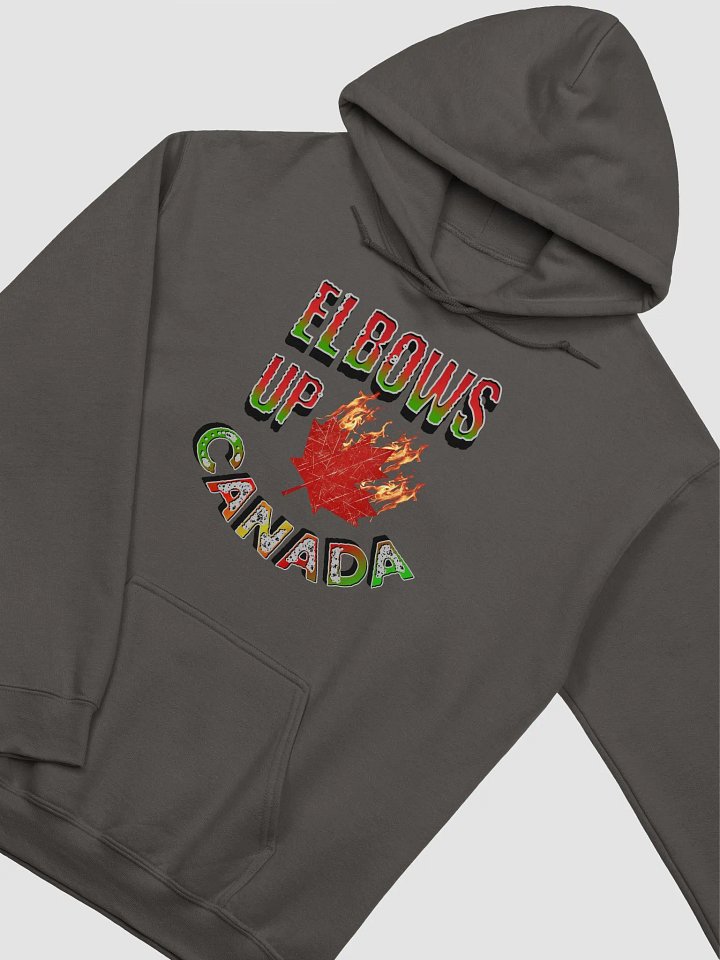 Elbows Up Canada Fiery Maple Leaf Classic Hoodie product image (4)