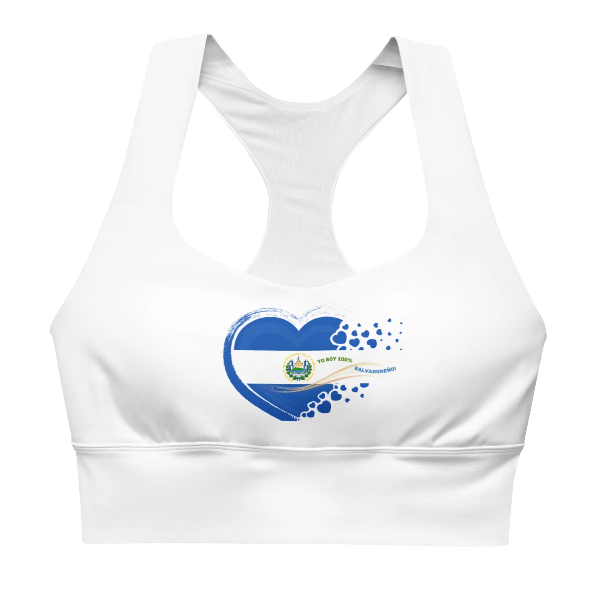 Salvadoran Heart All-Over Sports Bra product image (1)