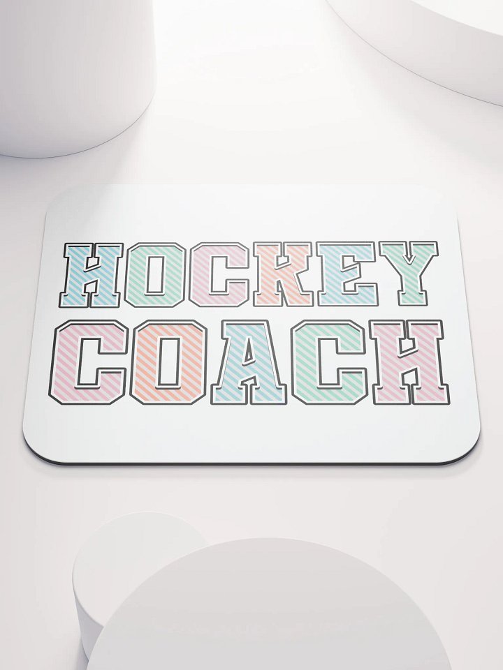 Hockey Coach Colorful Striped Mouse Pad product image (2)