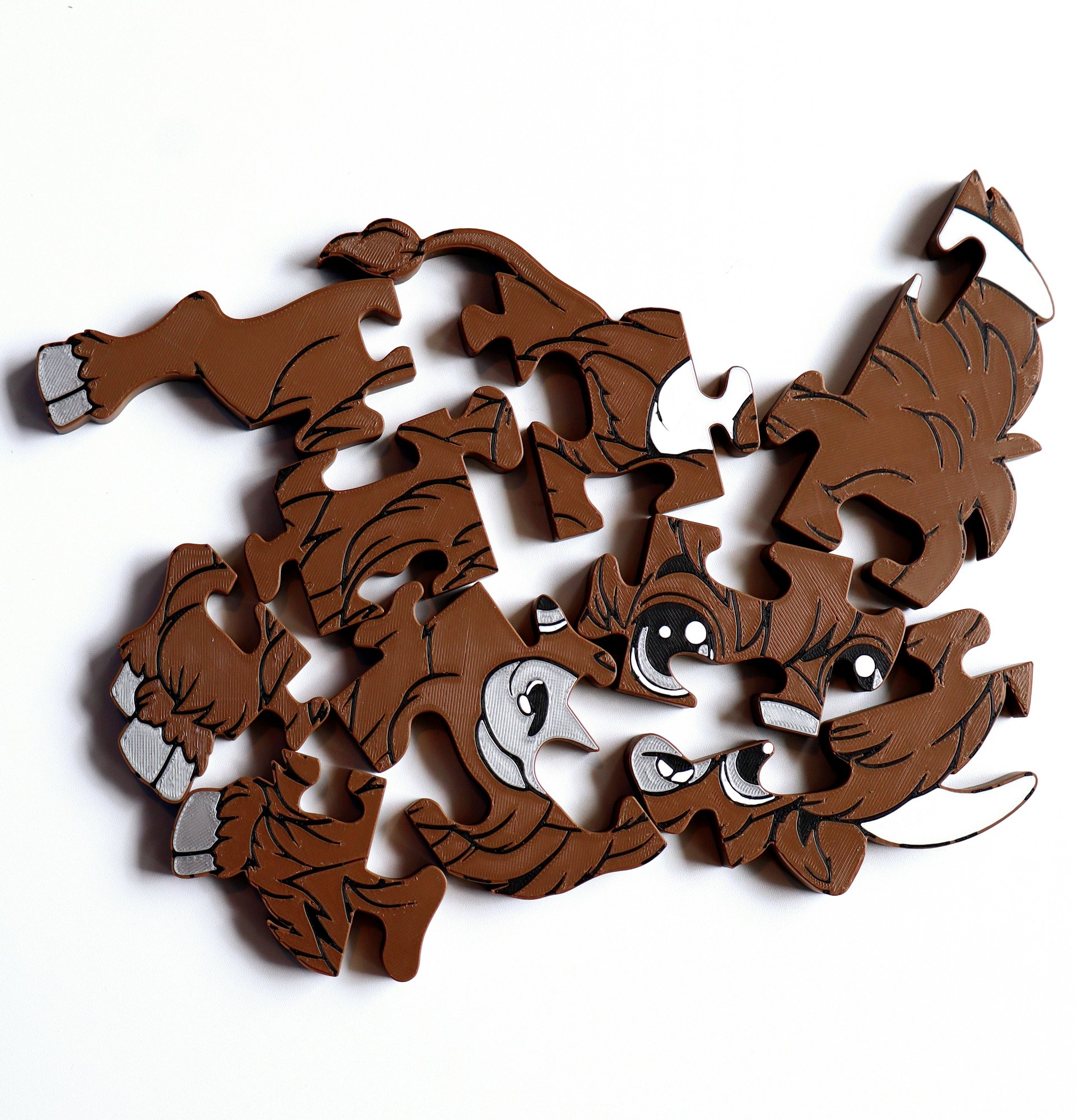 Bison Jigsaw Puzzle, 3D Printed Educational Toy for Kids, Montessori Learning, Screen-Free Play product image (4)